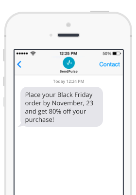 black friday sms campaign