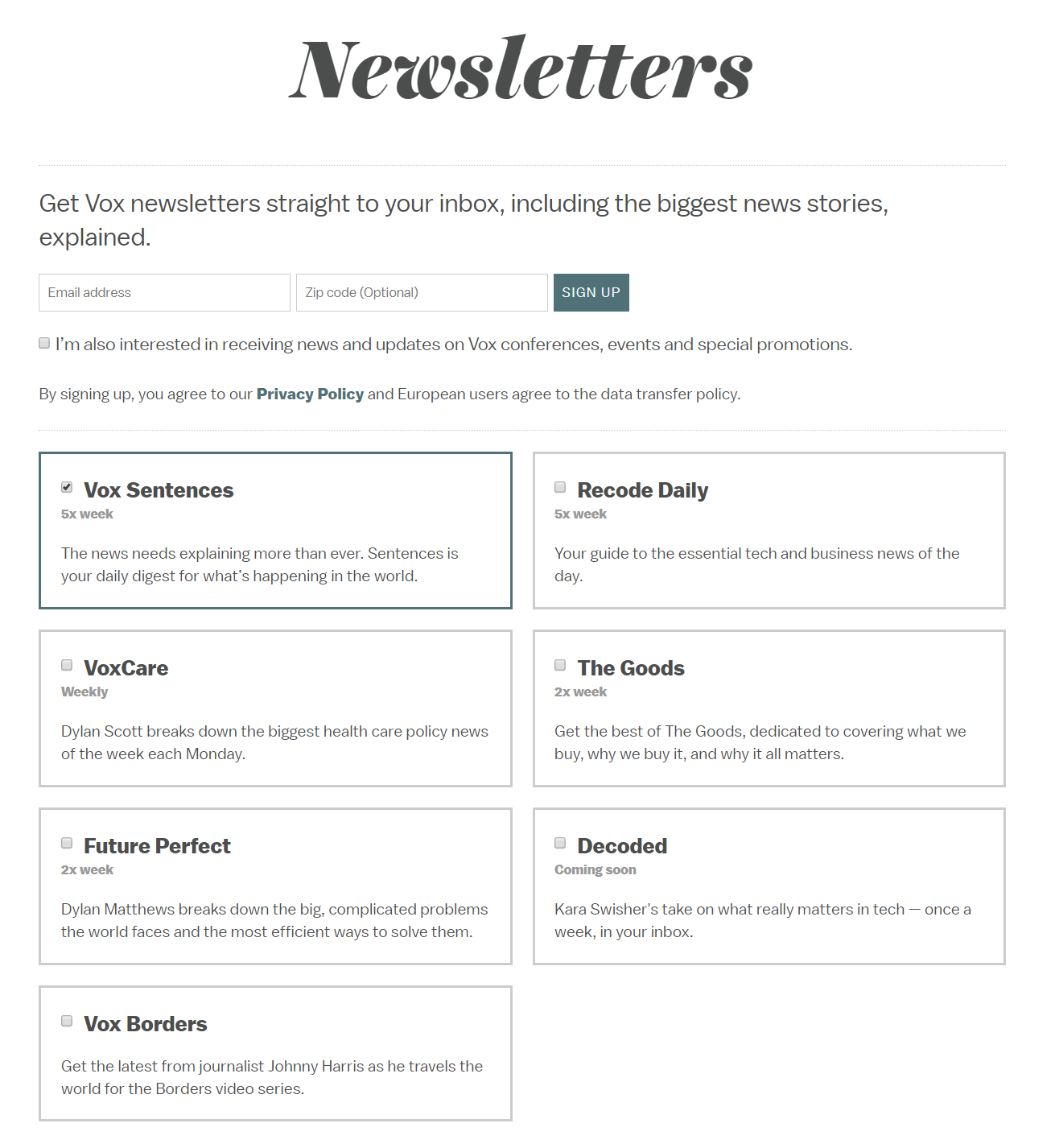 email subscription page email subscription page