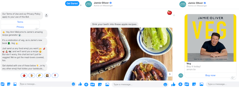 Jamie Oliver chatbot use case