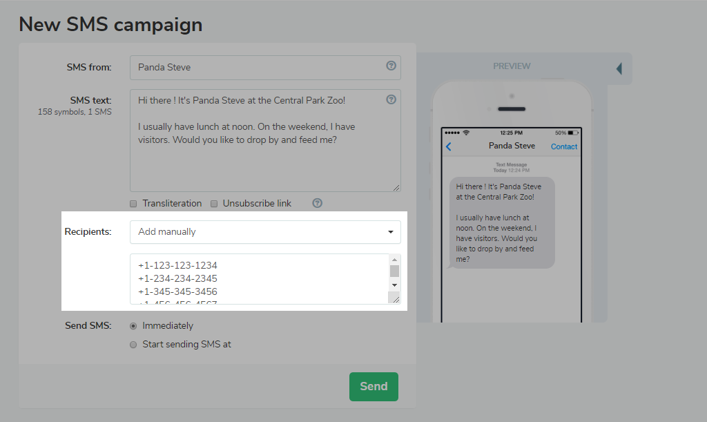 Add recipients Add recipients