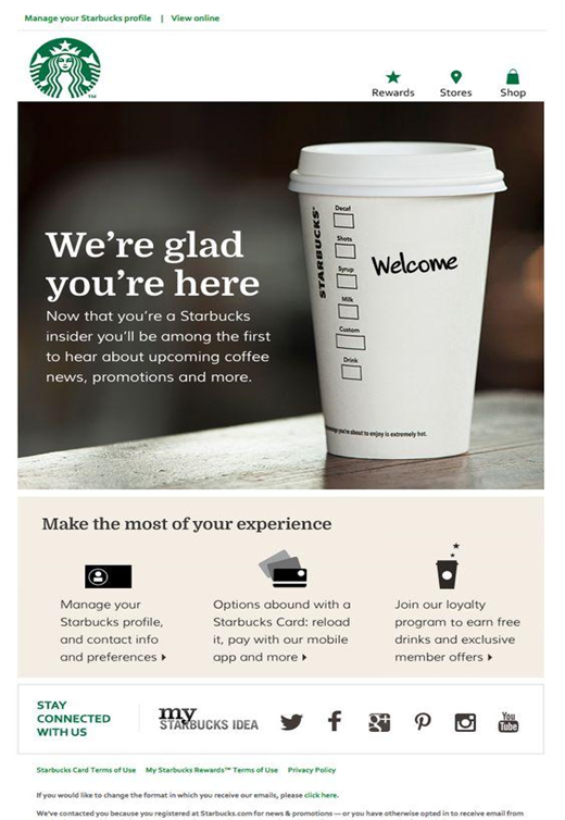 Bulk email blast from Starbucks