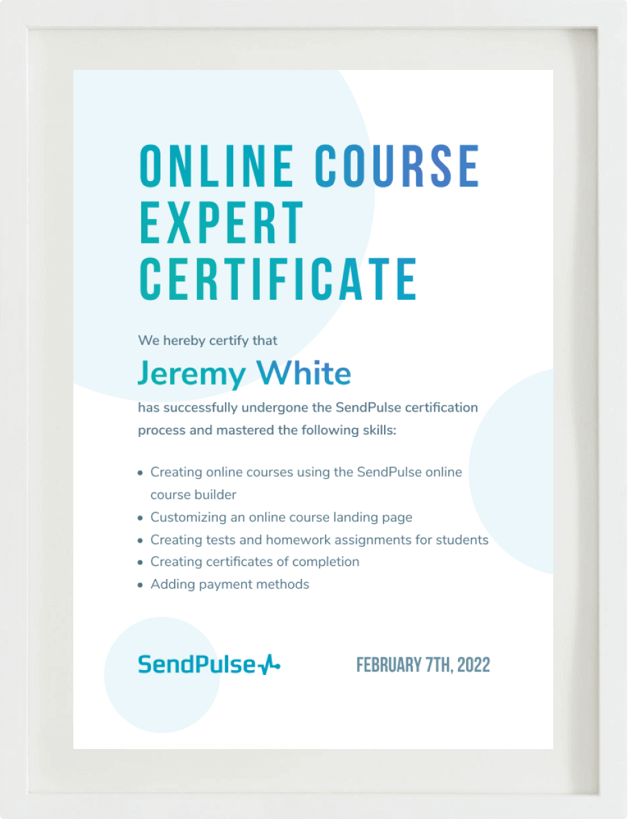 certificate edu