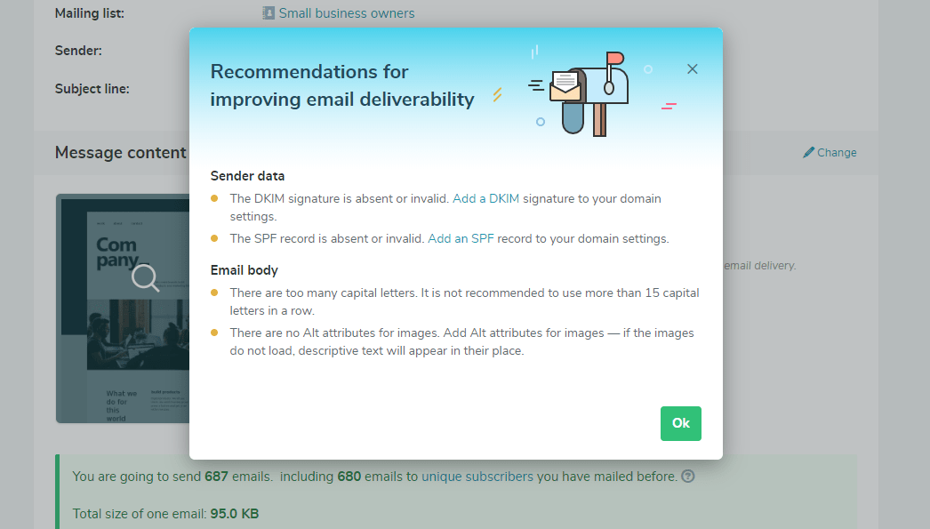 SendPulse's anti-spam recommendations