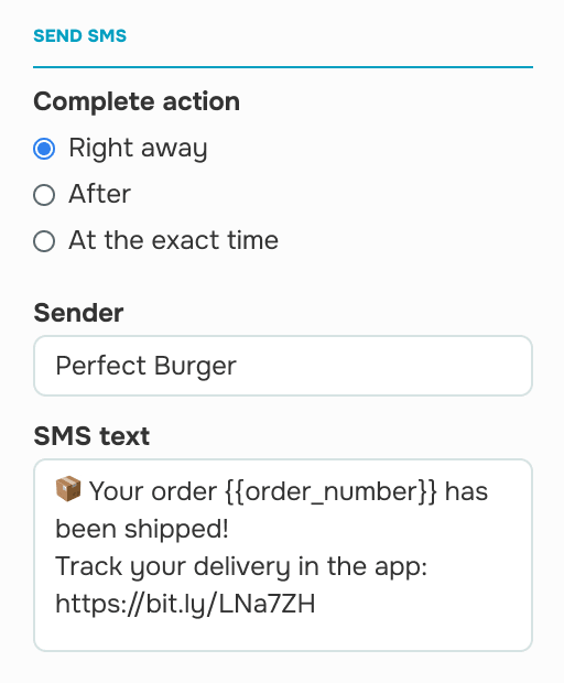 Notifiche SMS operazionali — promemoria & aggiornamenti