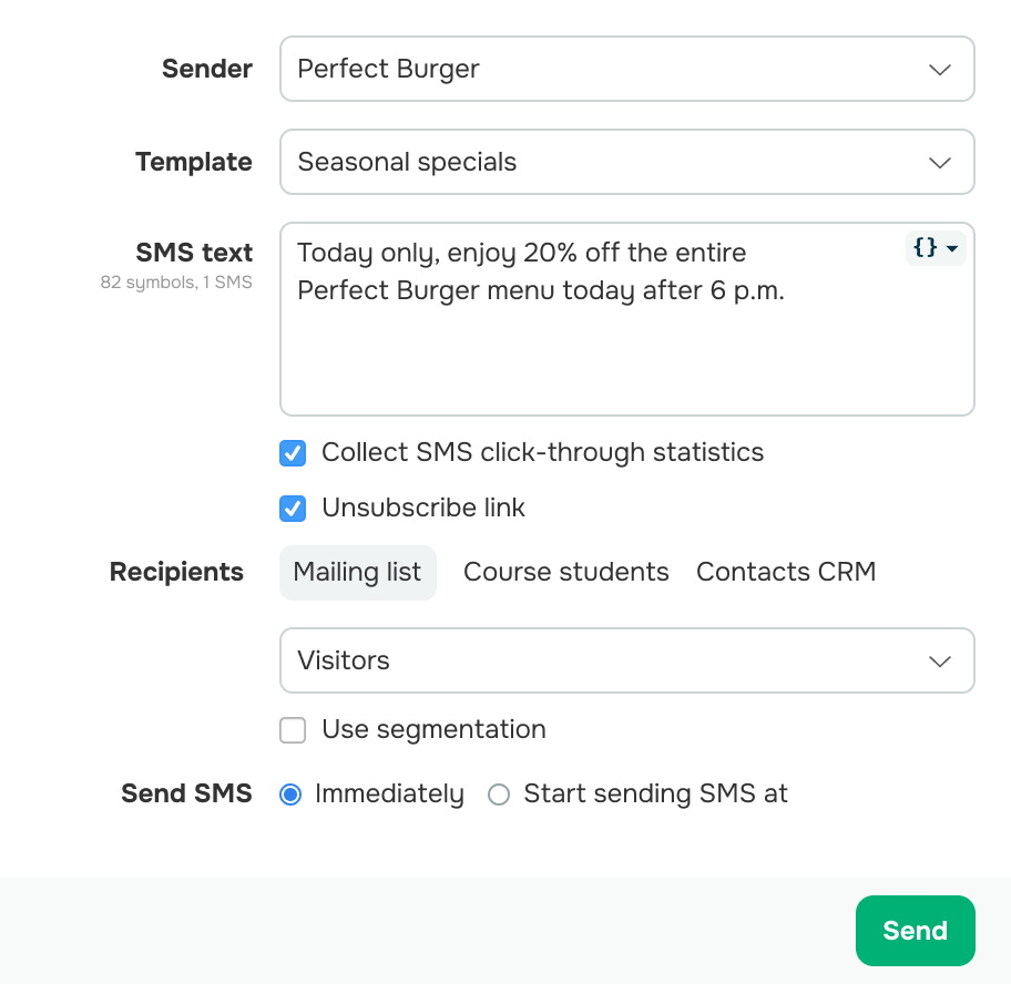 Marketing SMS — coinvolgimento del pubblico e vendite