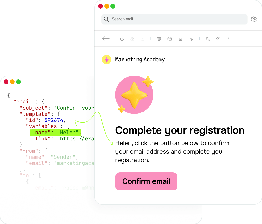 Convierte una plantilla en miles de correos electrónicos personalizados