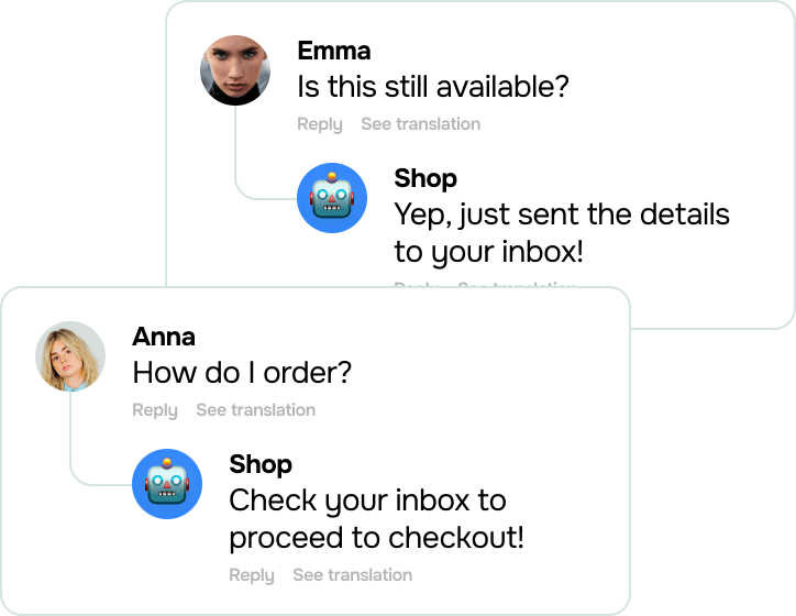 Do chatbots work on comments, not just messages?
