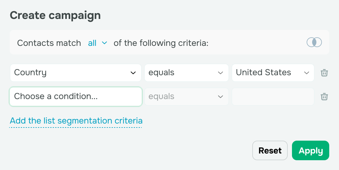 WhatsApp campaign segmentation