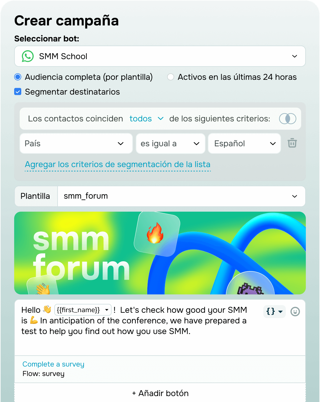 Campañas y notificaciones de marketing en WhatsApp