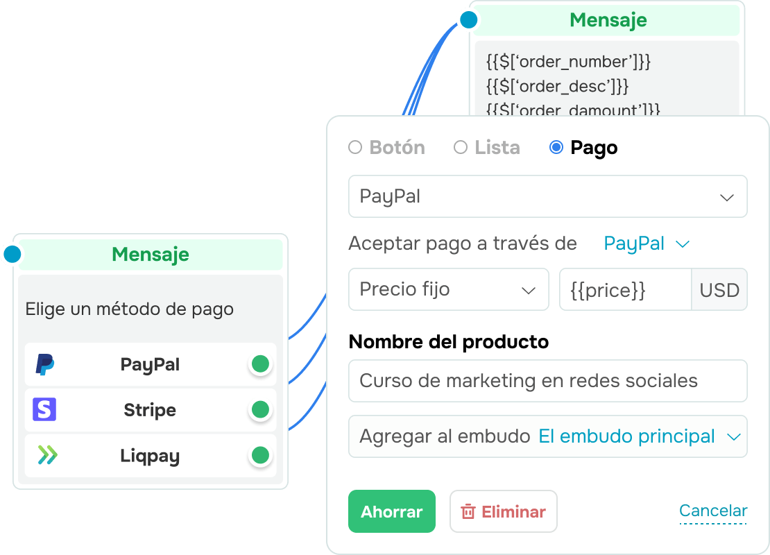 Pagos en el chat