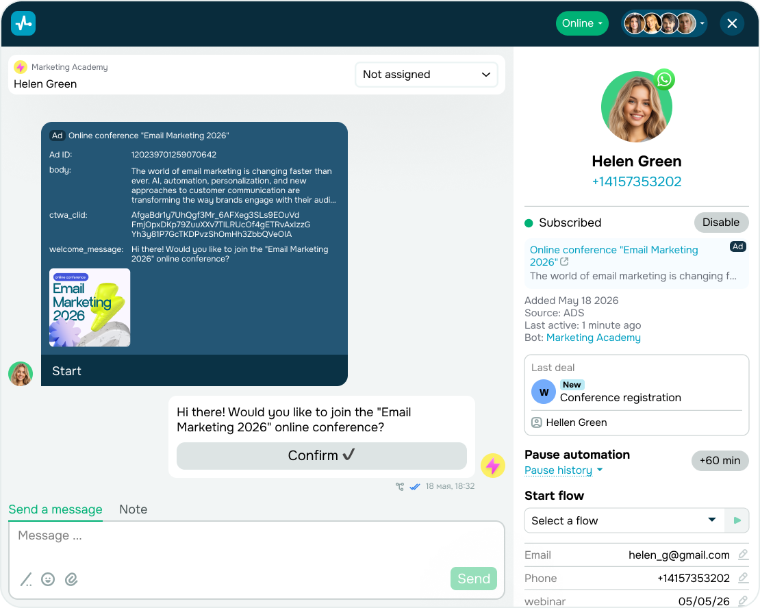 Gestisci gli annunci insieme in una casella di posta team-friendly