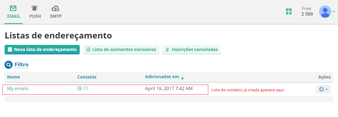 lista