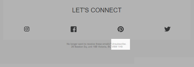 invisible unsubscribe link