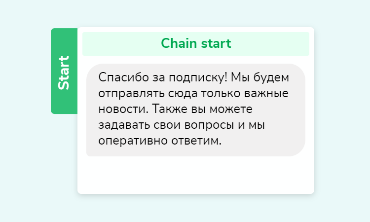 Пример автоответа для триггера «Сразу»
