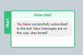 chatbot flow start