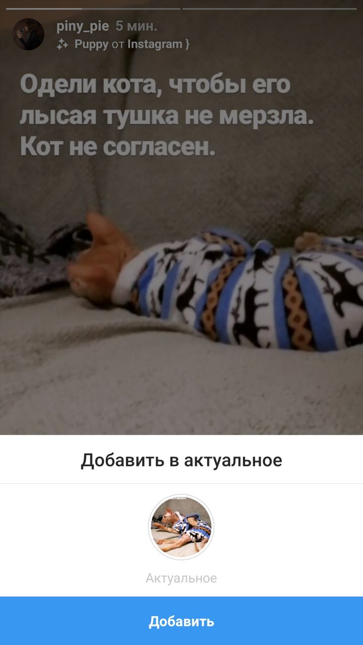 Добавление Stories в Highlights Добавление Stories в Highlights