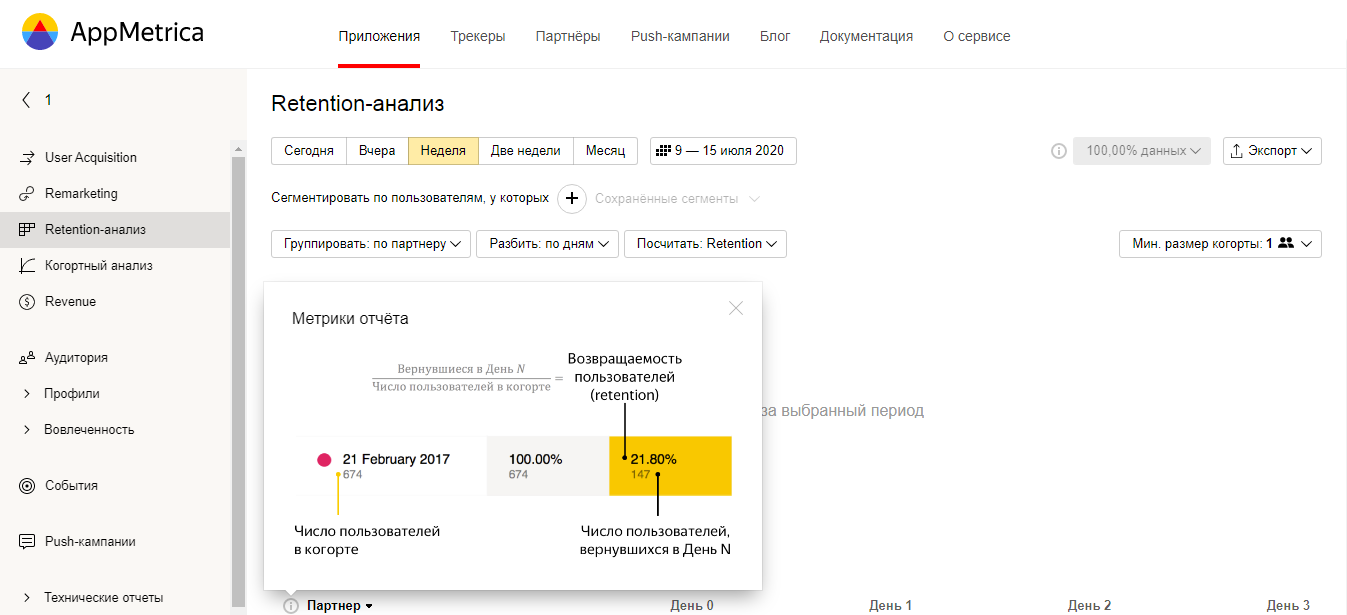 Рабочий стол AppMetrica Рабочий стол AppMetrica