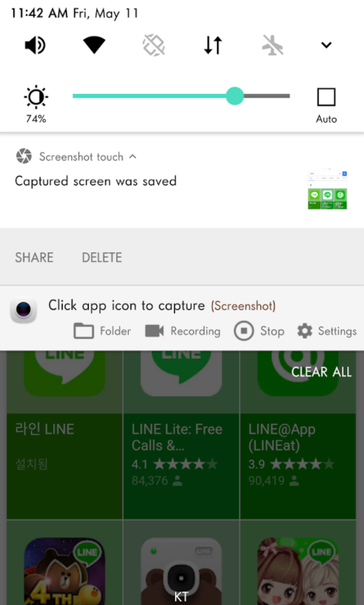taking screenshots on android