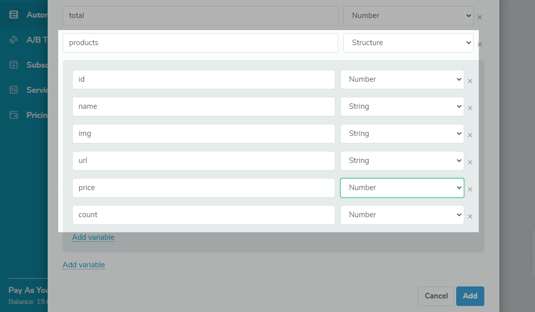 structured data for event create event