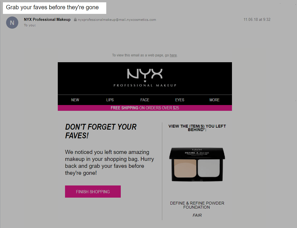 Subject line