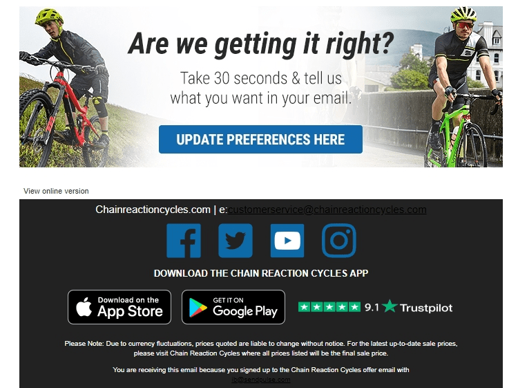 Link to the email preference center Link to the email preference center