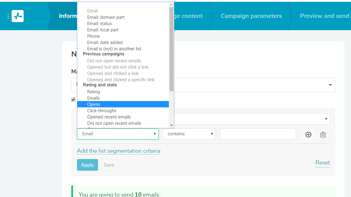 Email campaign segmentation Email campaign segmentation
