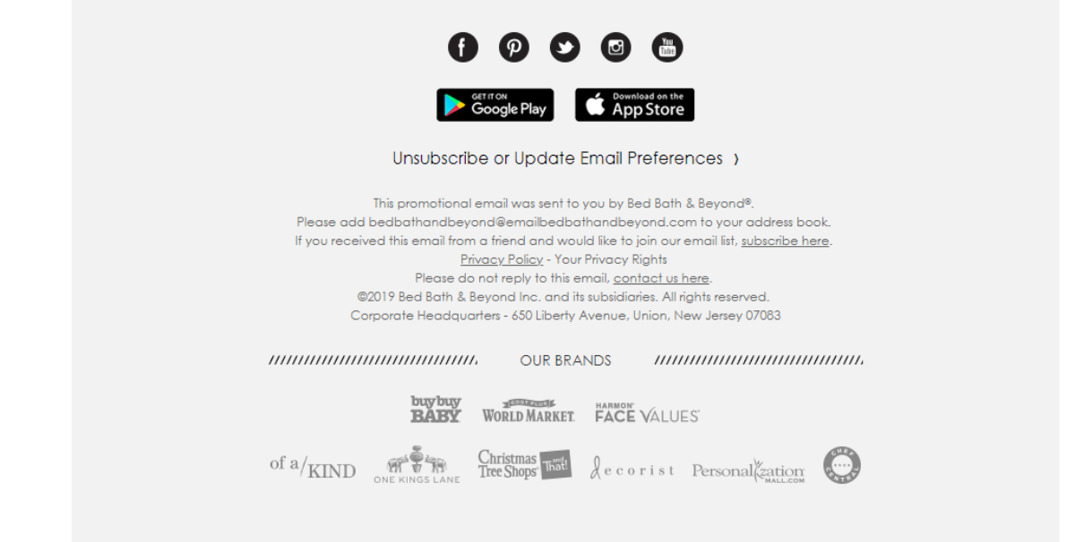 Email footer Email footer