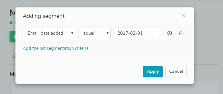Example of the segment Example of the segment
