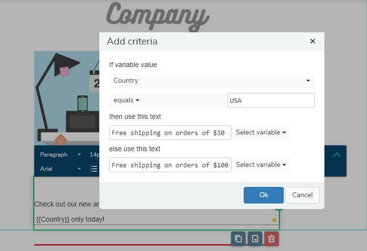 Specify the conditions Specify the conditions