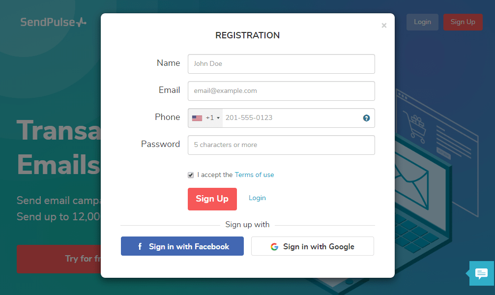 Transactional emails registration Transactional emails registration