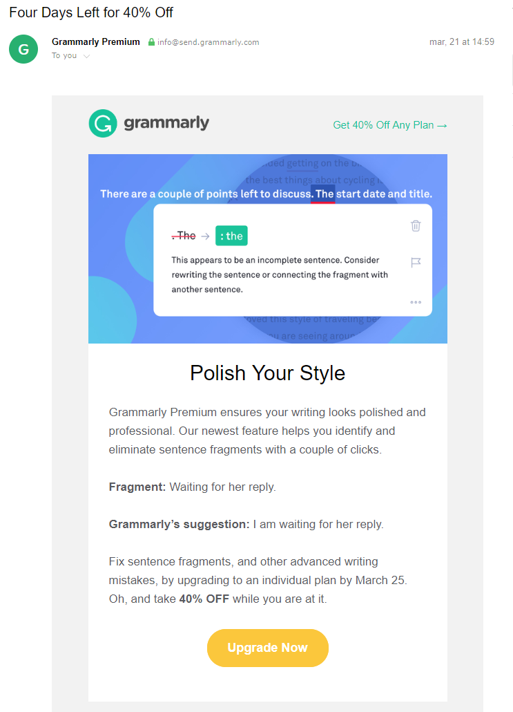 Follow-up email Follow-up email