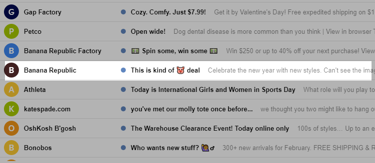 Subject line