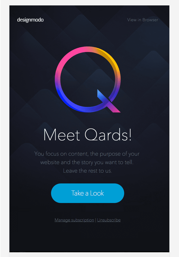 Email from Designmodo on a desktop