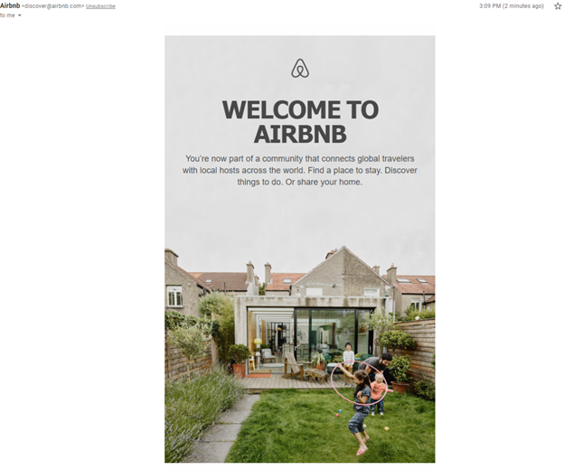 Welcome email