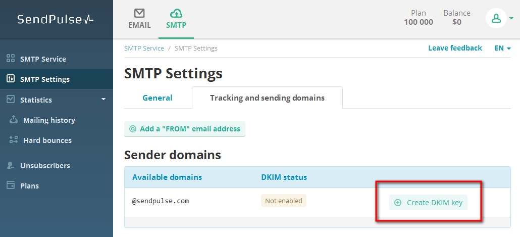 dkim key generate SendPulse configure can How  SendPulse you for DKIM  SMTP?