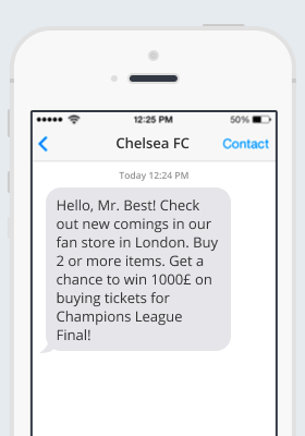 Chelsea SMS notification