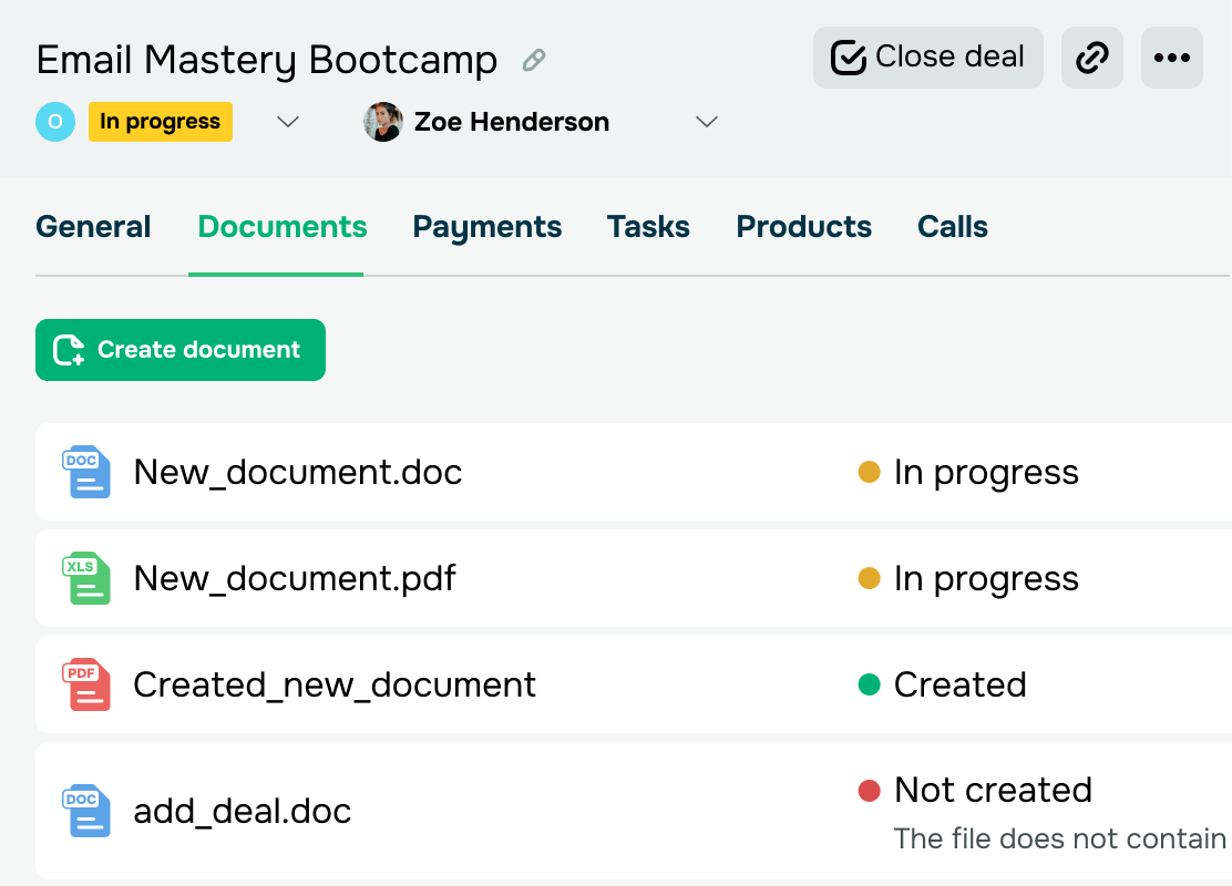 Process and organize documents