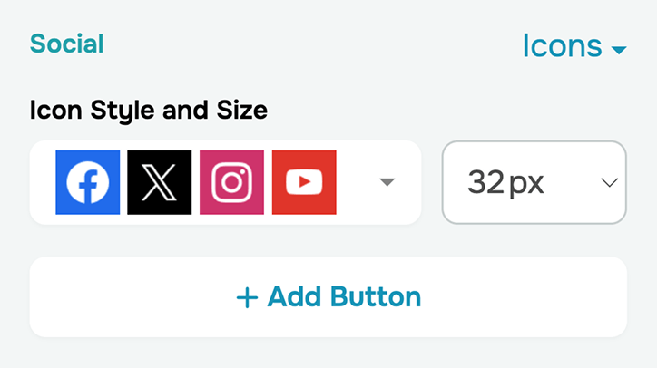panel social icons