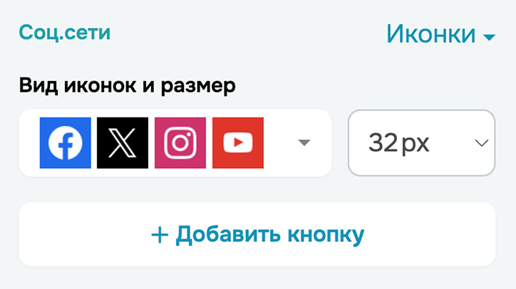 panel social icons
