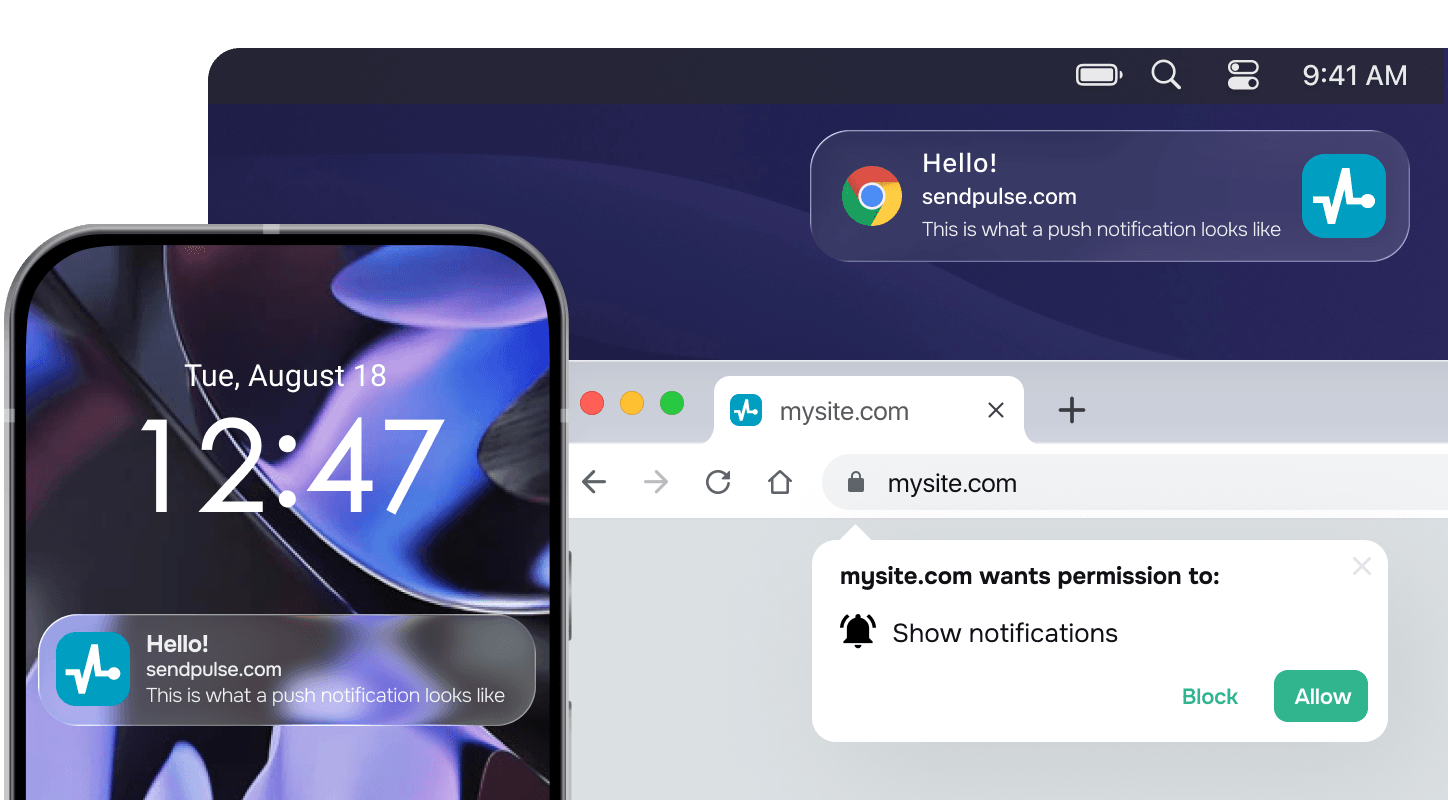 Web push notifications