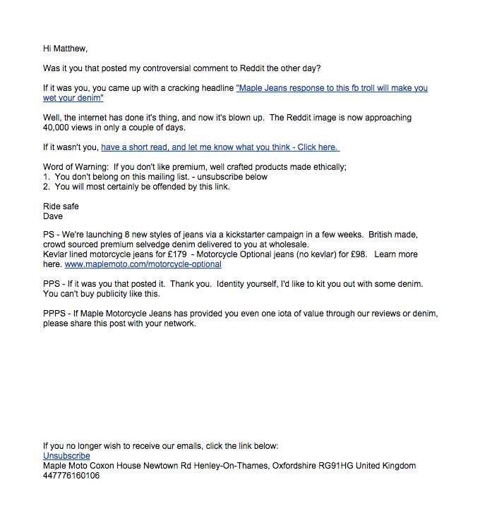 Email newsletter example Email newsletter example