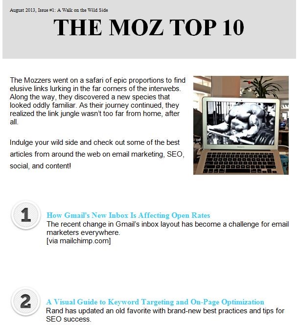 Email newsletter example Email newsletter example