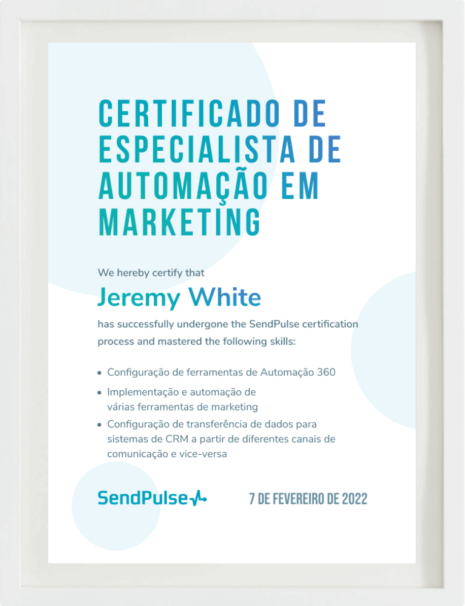 certificate marketing automation