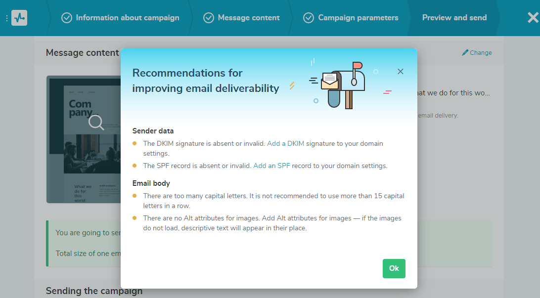 SendPulse email deliverability recommendations