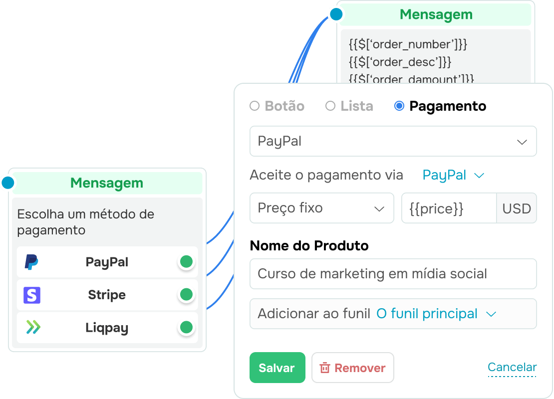 Pagamentos no chat